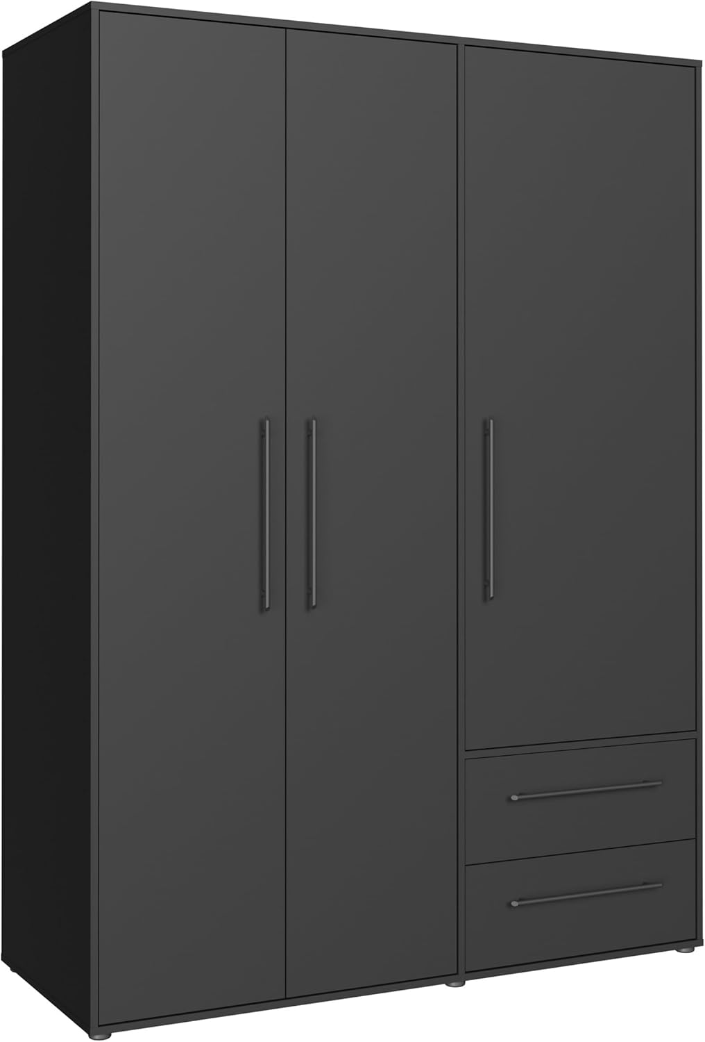 Tyun 3 Door Wardrobe | Black
