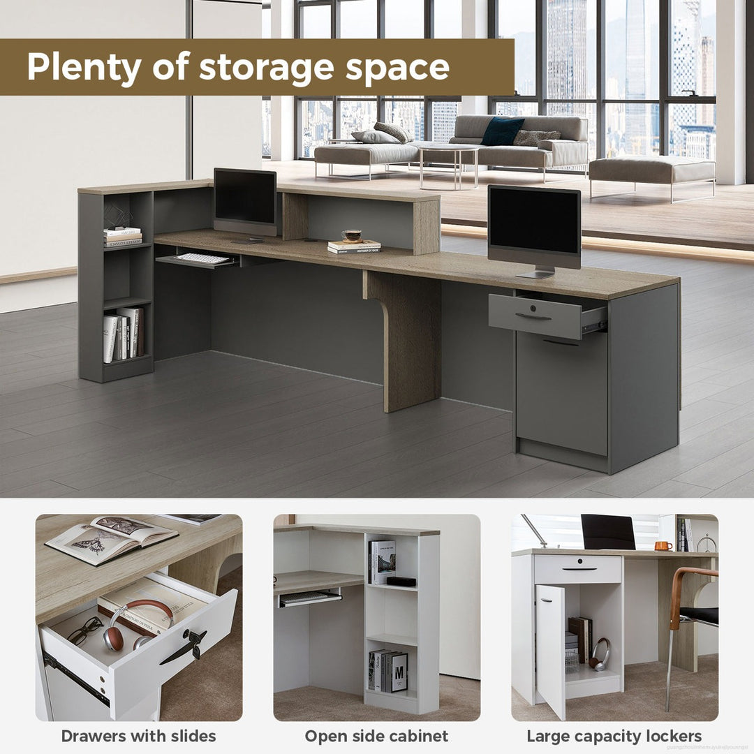 Aset Reception Table | Black & Brown