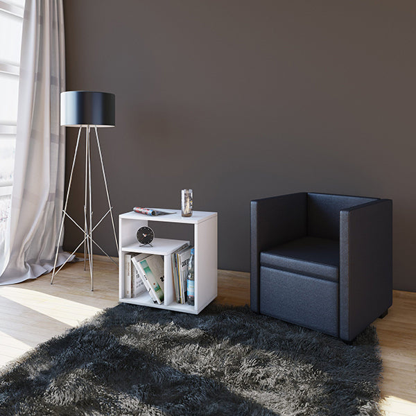 Box End Table | White