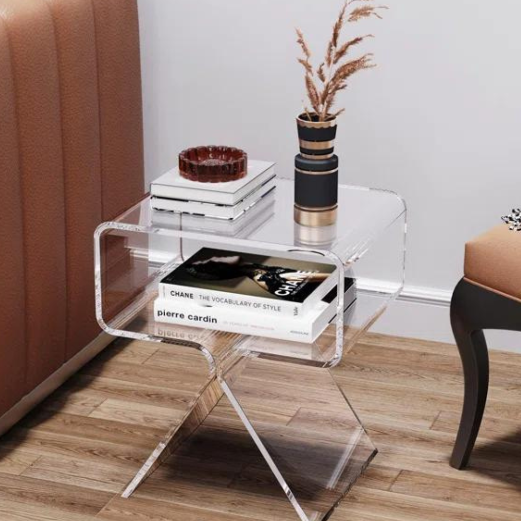 Aether Acrylic End Table | Clear