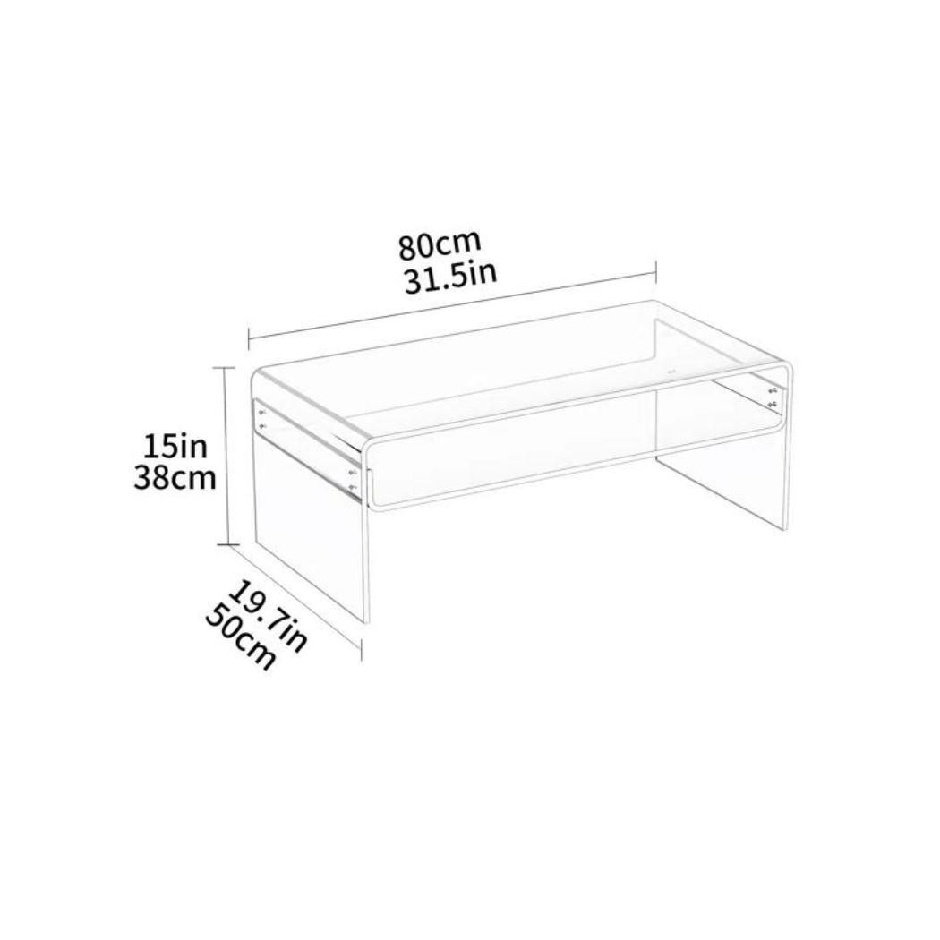 Zen Acrylic Coffee Table | Clear