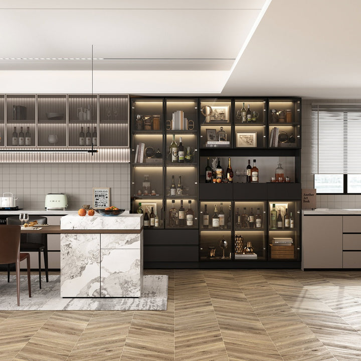 Rento Tall Crockery Unit | Black