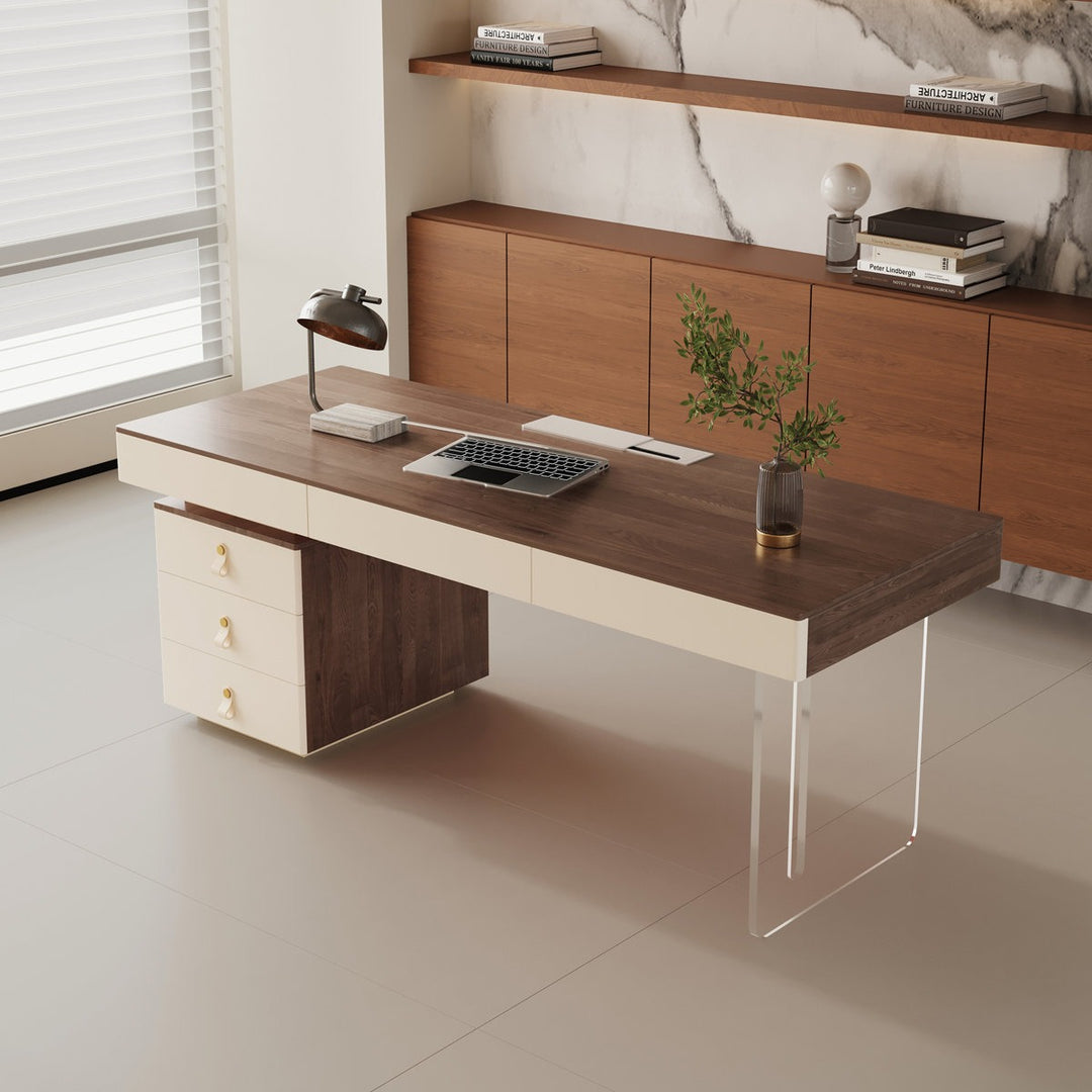 Sang Boss Table|  Brown & White