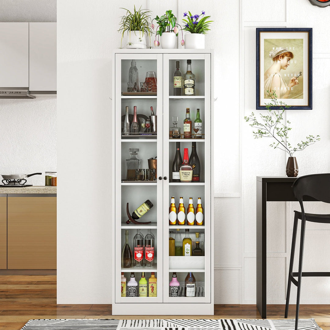 Kenta Tall Crockery Unit | White