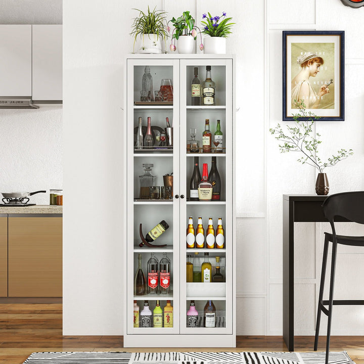 Kenta Tall Crockery Unit | White