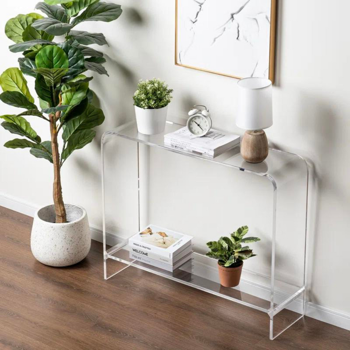 Opal Acrylic Console Table | Clear