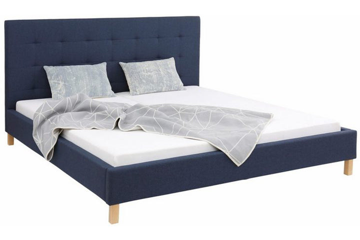 Spatium Bed Without Storage | King | Blue Fabric Upholstery