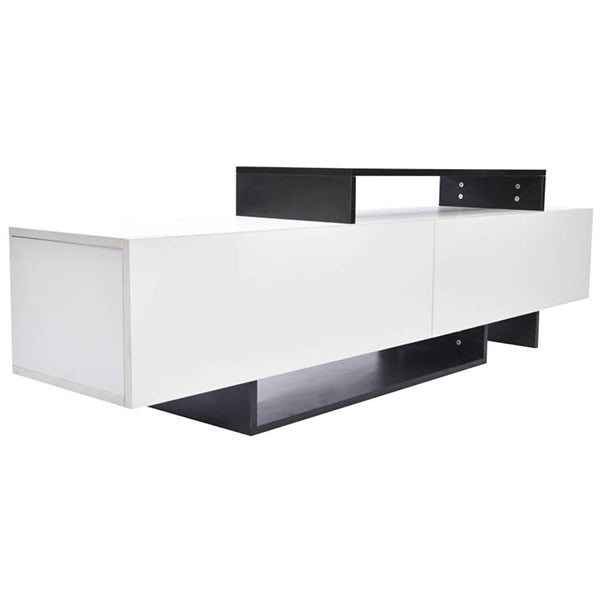 Castle TV Stand | White & Black