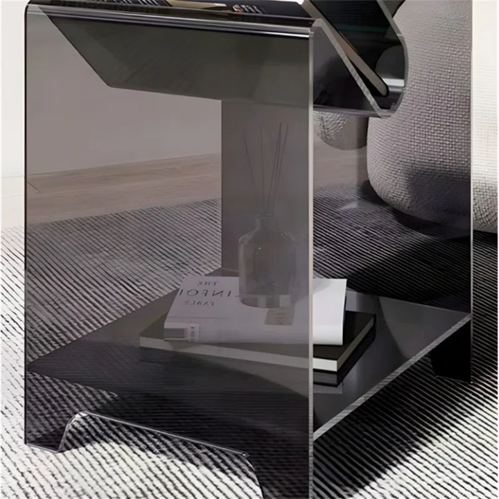 Crystaline Acrylic End Table | Black