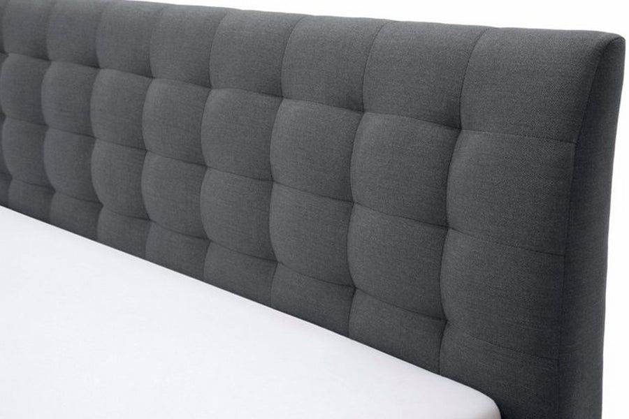 Deporte Bed Without Storage | King | Grey Fabric Upholstrey