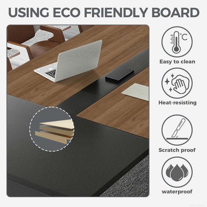 Alex  Conference table |Walnut & Black