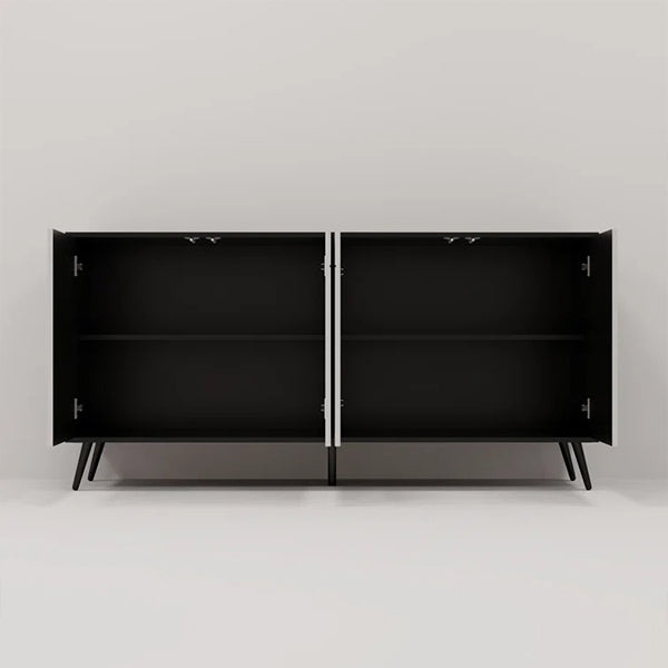 Embossed Sideboard & Cabinet | Small | White & Black