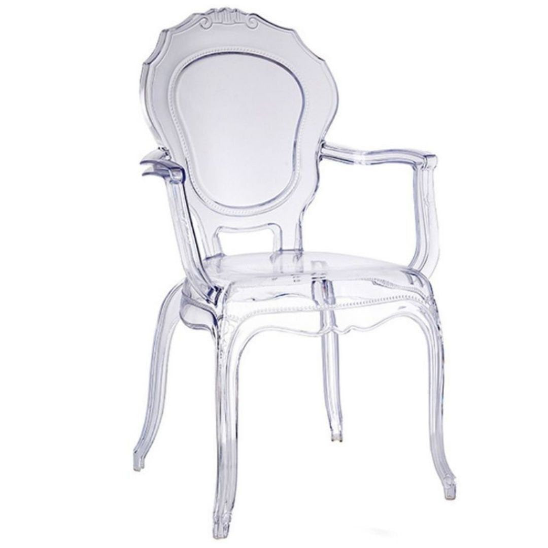 Aera Arm Acrylic  Chair | Clear