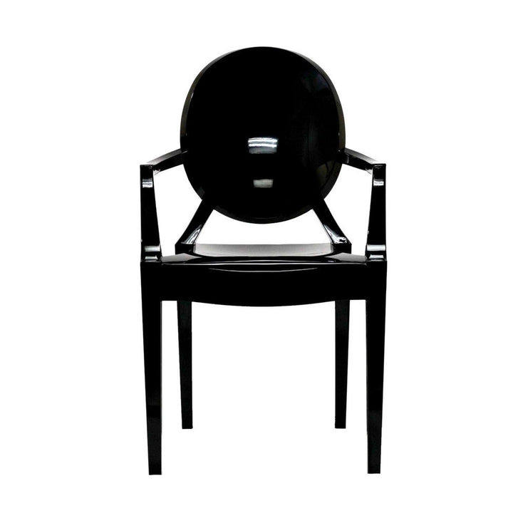 Saskia Arm Acrylic Chair | Black