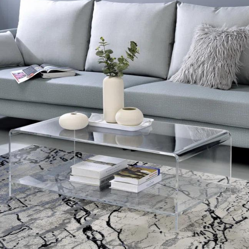 Zenith Acrylic Coffee Table | Clear