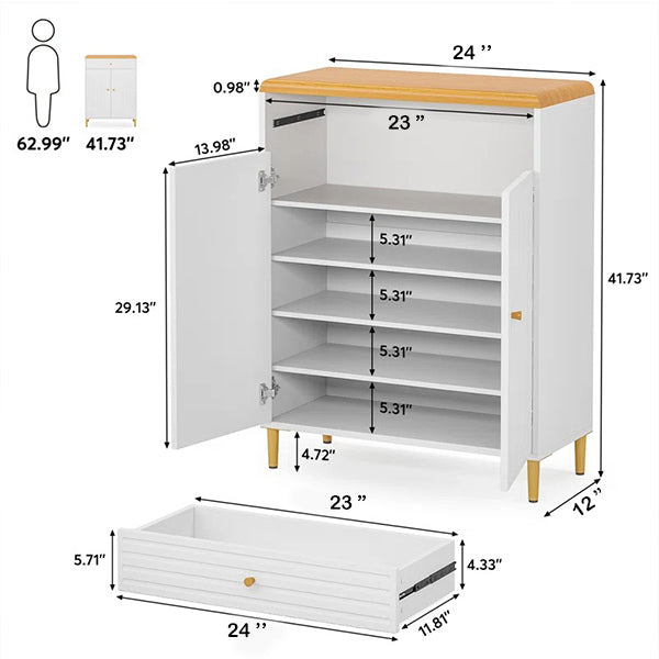 Lincoln Shoe Rack | White