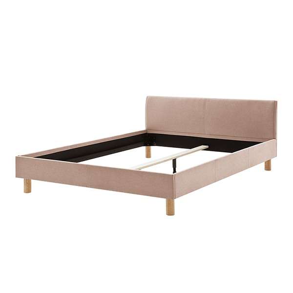 Leonard Bed Without Storage | King | Pink Fabric