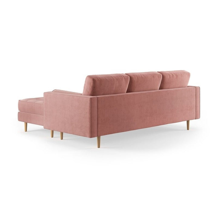 Noir L Shape Sofa | Pink | Facing Right