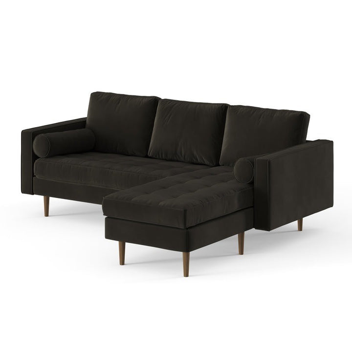 Noir L Shape Sofa | Black | Facing Right