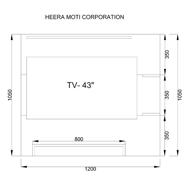 Panel Wall Mount TV Unit | White | 50 Inches