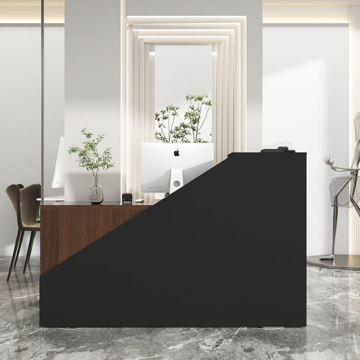 Aya Reception Table | Black & Brown