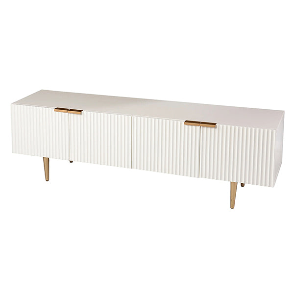 Vertical line TV Stand | White