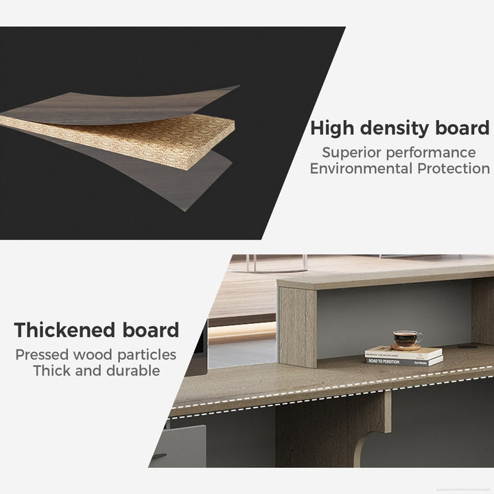 Aset Reception Table | Black & Brown