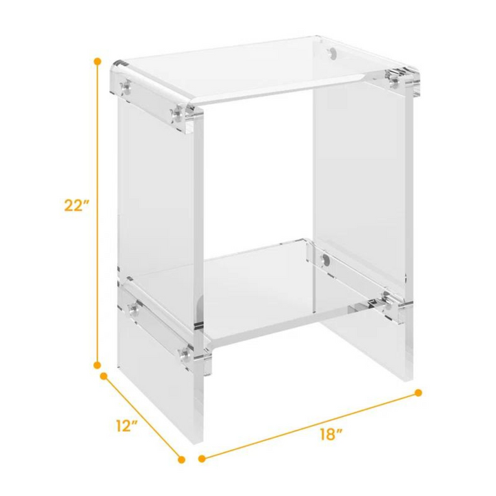 Solstice Acrylic End Table | Clear