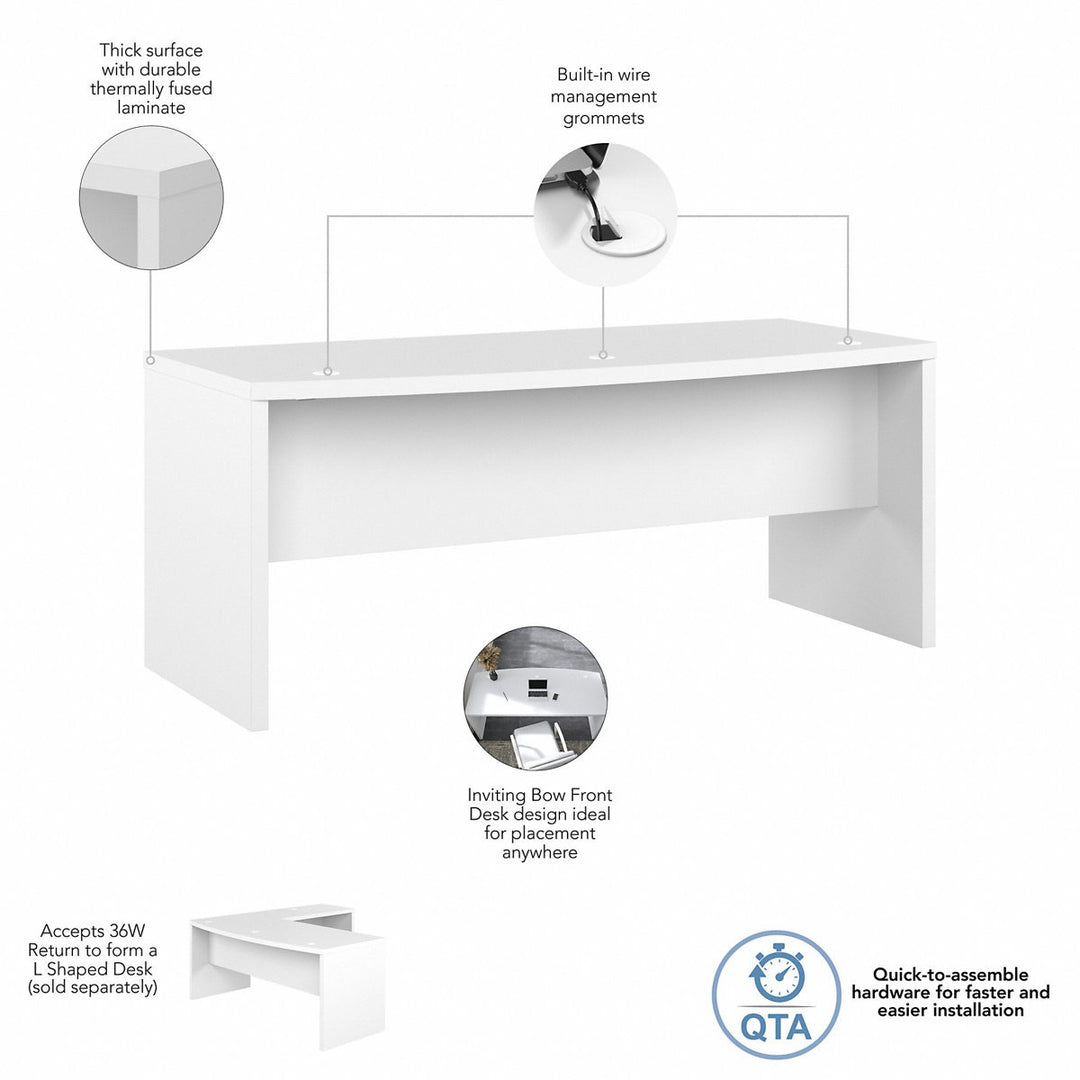 Yuri  Executive  table | White