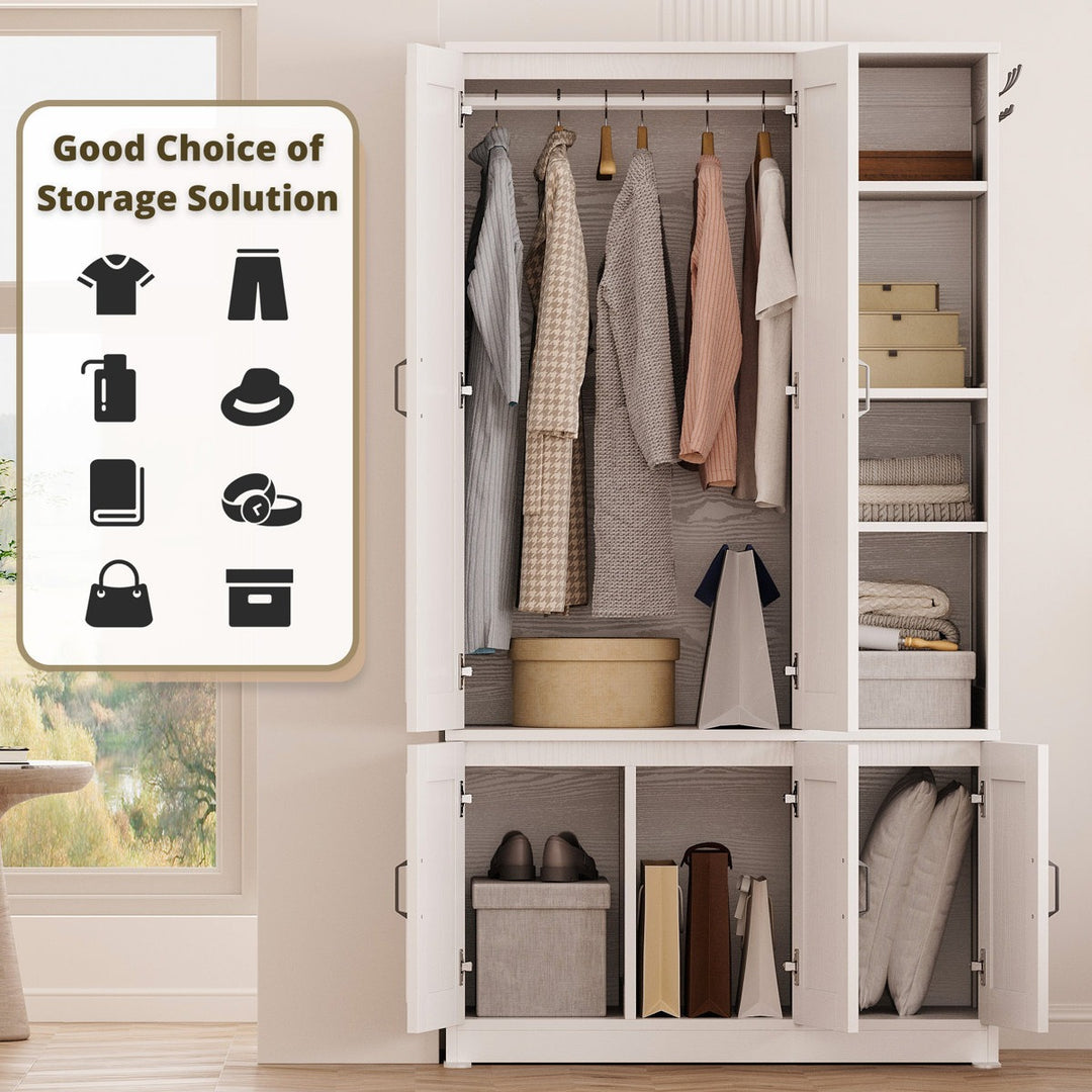 RobeLand 5 Door Wardrobe | White