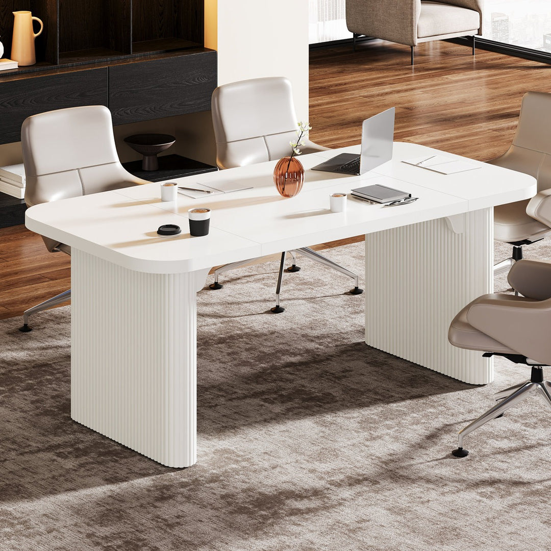Ade Table Heera Moti Ade Meeting Table | White