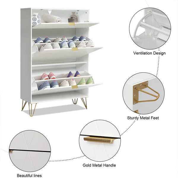 Anthony Shoe Rack | White