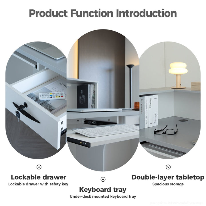 Kavi Reception Table | White & Black