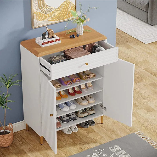 Lincoln Shoe Rack | White