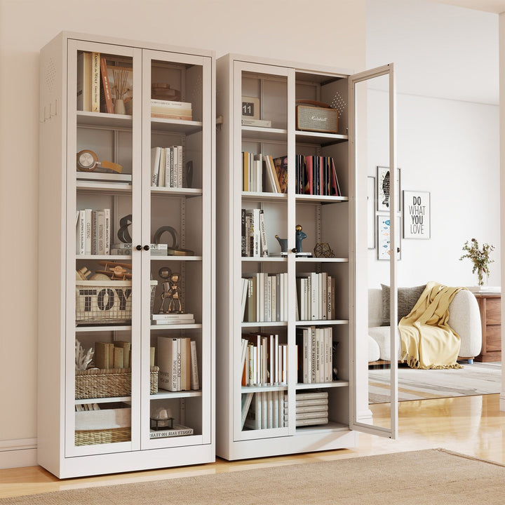 Kenta Tall Crockery Unit | White