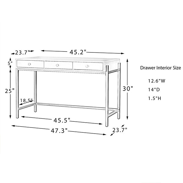 Tobias Study Table | White