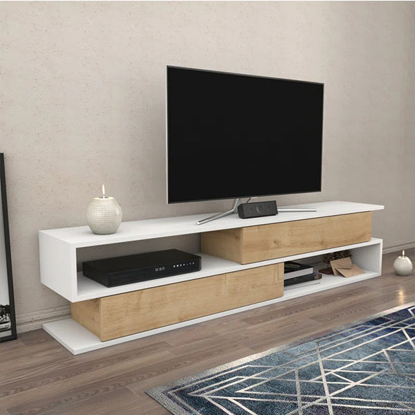 Nathan Tv Stand | White & Beige