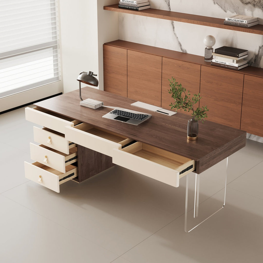Sang Boss Table|  Brown & White
