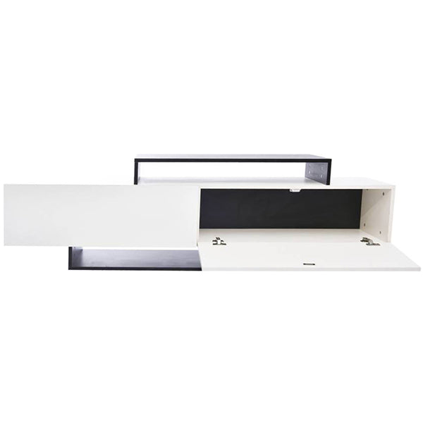 Castle TV Stand | White & Black