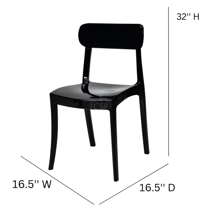 Oksana Acrylic  Chair | Black