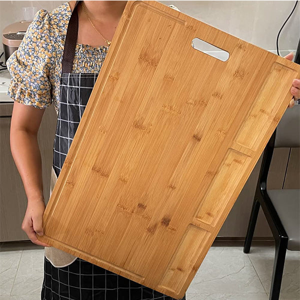 Juice Grooves Chopping Board | Rubberwood | Large