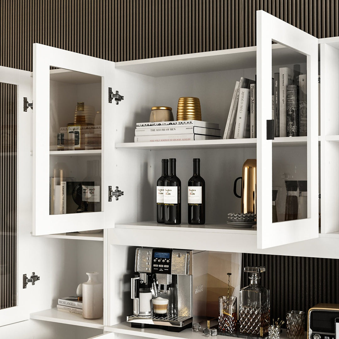 Mano Tall  Crockery Unit | White