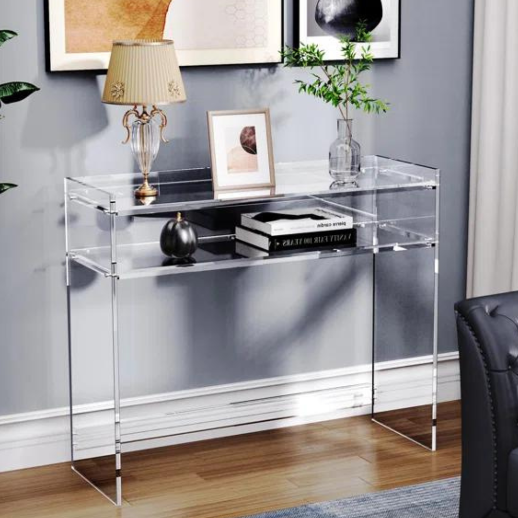 Aura Acrylic Console Table | Clear