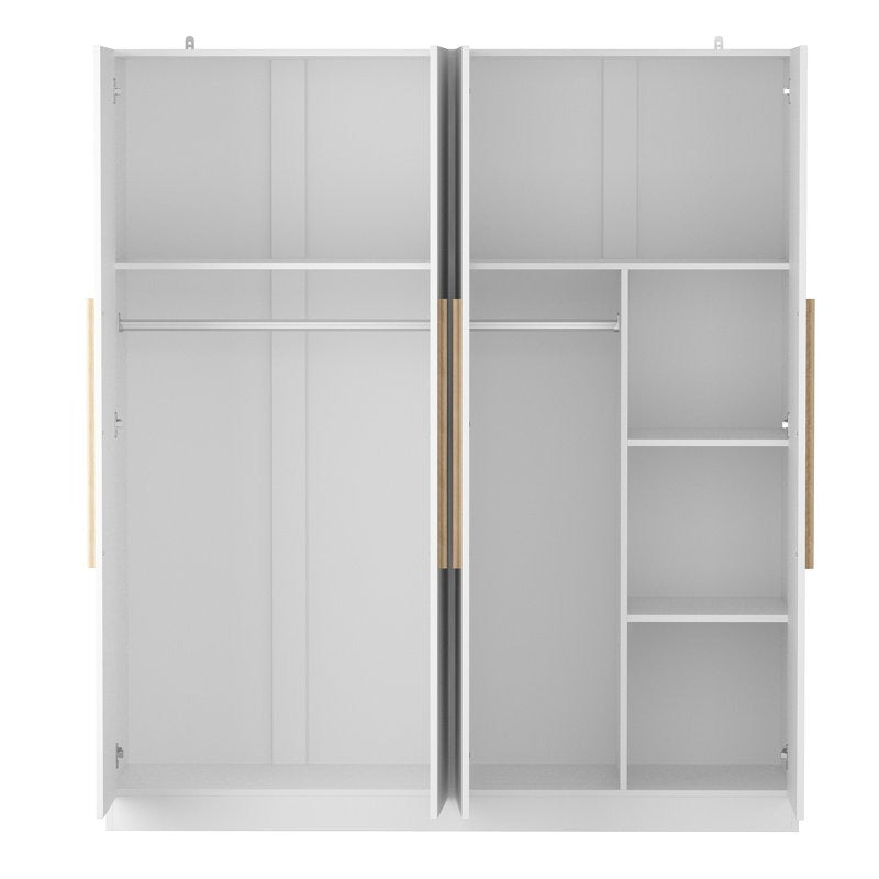  7 organized compartments of wardrobe