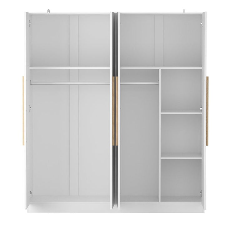  7 organized compartments of wardrobe