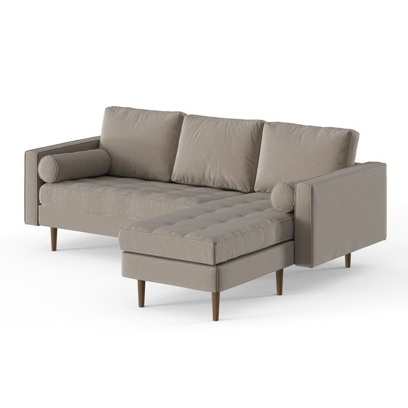 Noir L Shape Sofa | Grey | Facing Right