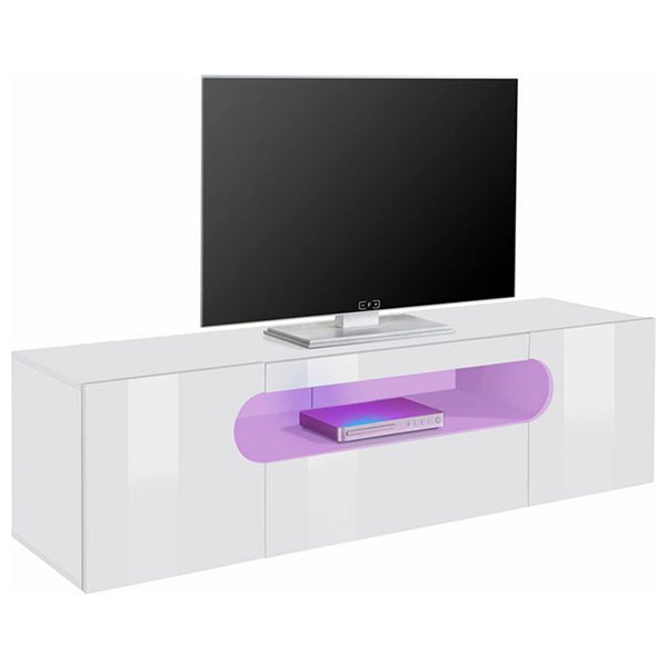 Abstract TV Stand | Small | White