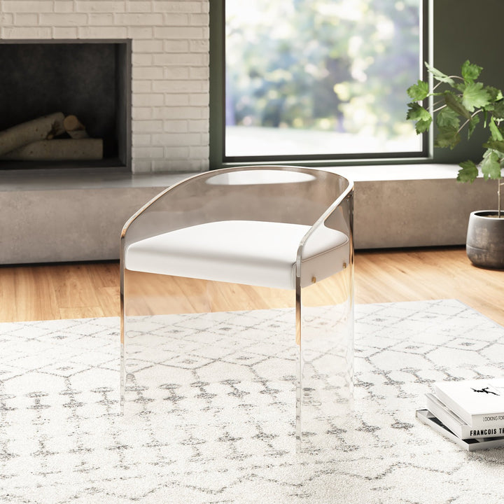 Elvira Arm Acrylic  Chair | Clear