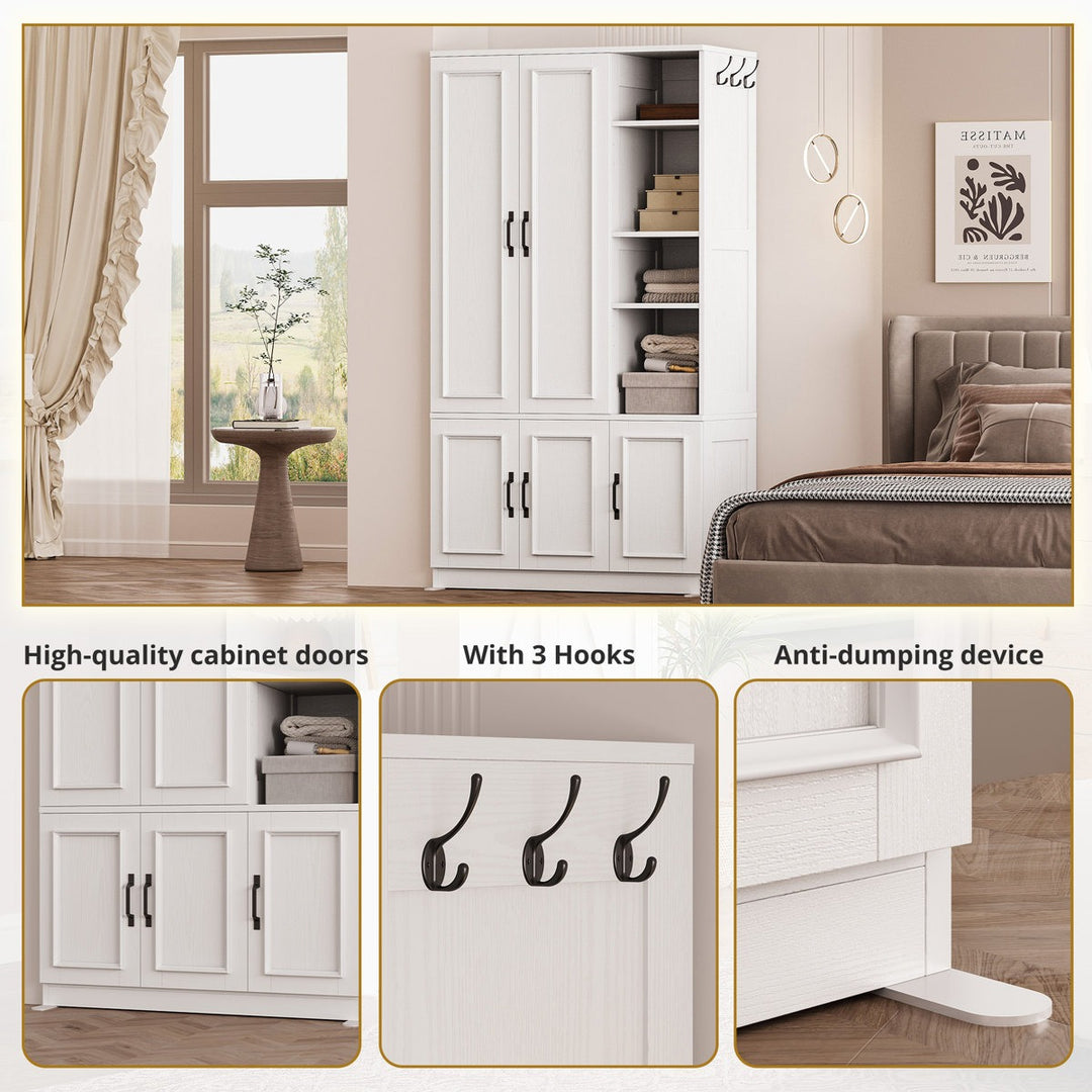 RobeLand 5 Door Wardrobe | White