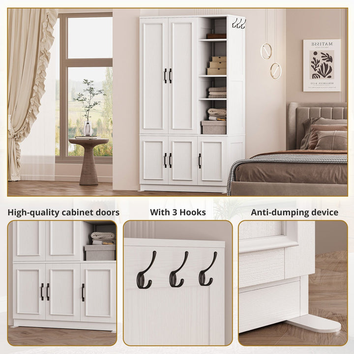 RobeLand 5 Door Wardrobe | White